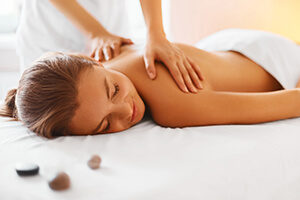 Woman Having a Back Massage