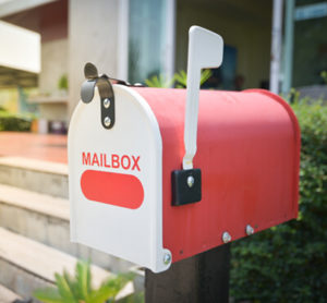 Mailbox With Flag Up